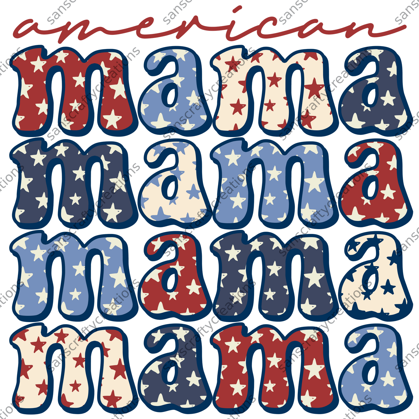 American Mama-Transfer -  by SansCraftyCreations.com - 