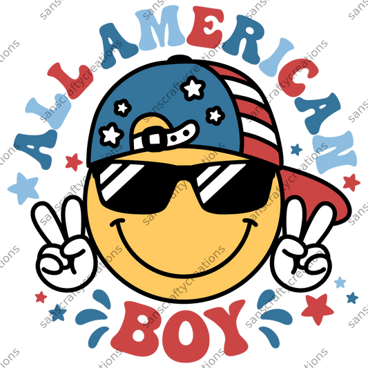 All American Boy-Transfer -  by SansCraftyCreations.com - 