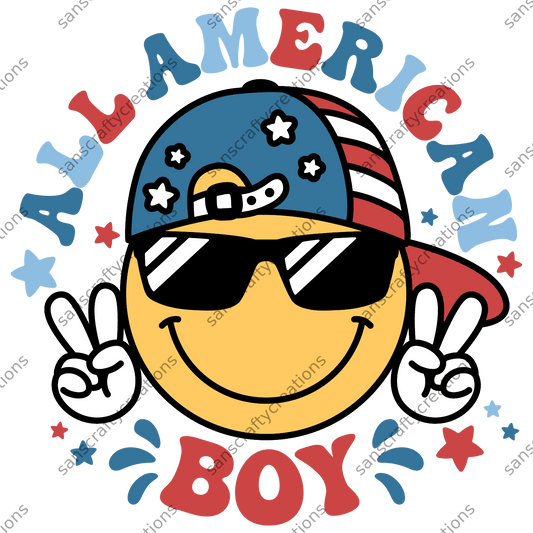 All American Boy-Transfer - by SansCraftyCreations.com -