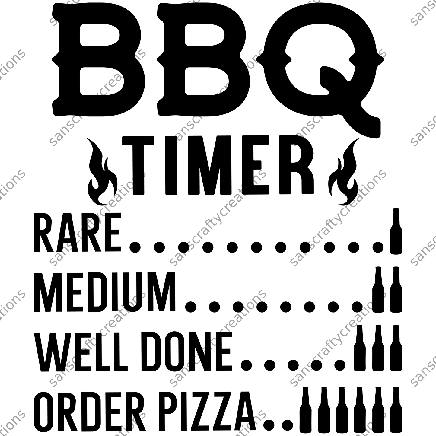 BBQ timer-Transfer -  by SansCraftyCreations.com - 