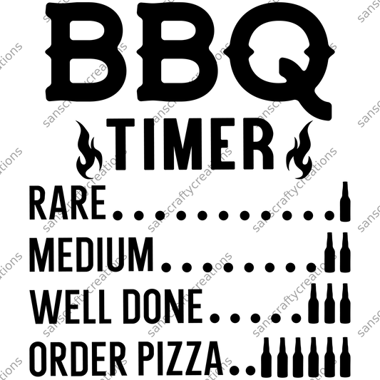 BBQ timer-Transfer -  by SansCraftyCreations.com - 