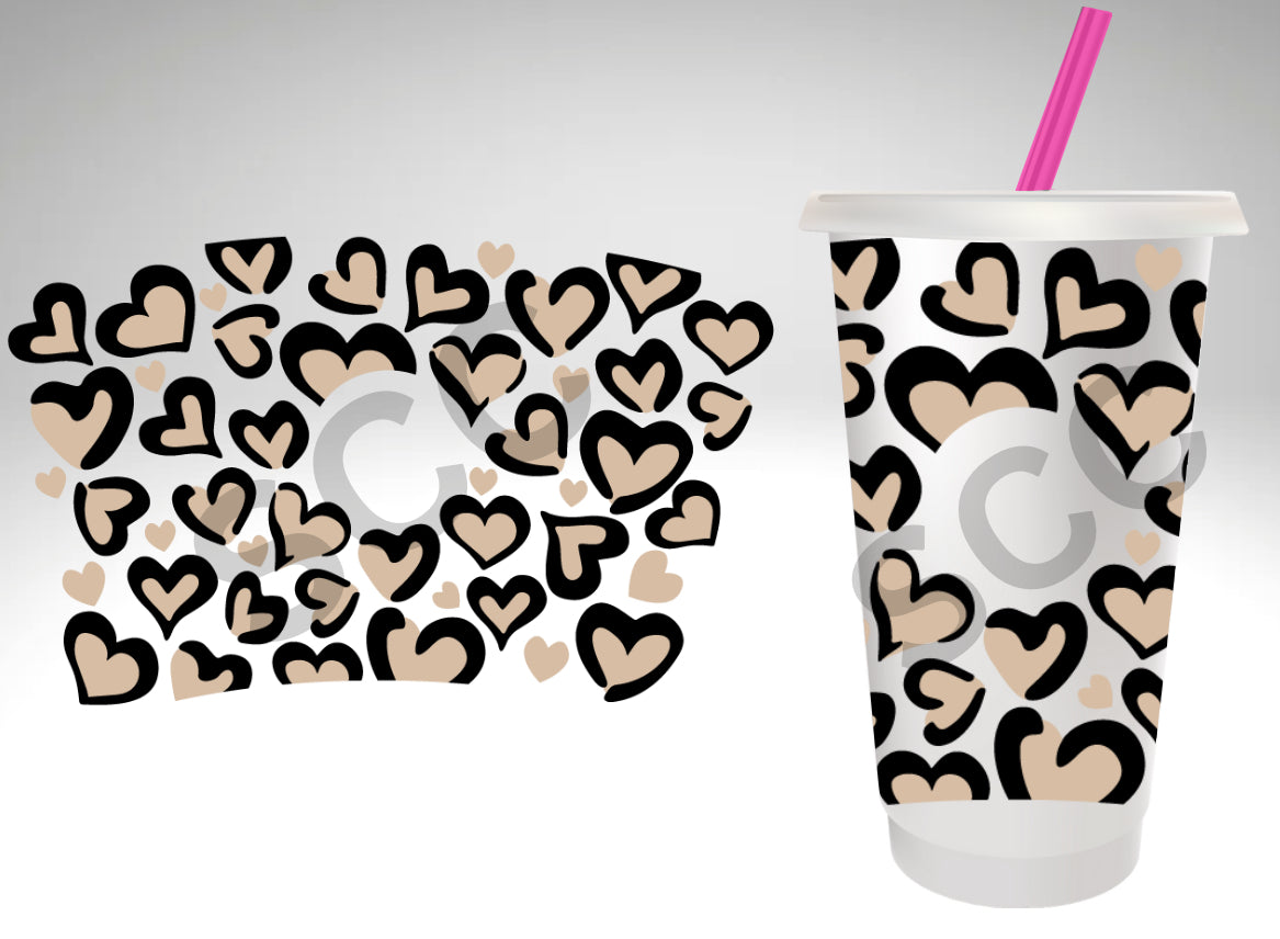 Hearts-24oz Cold Cup Wrap