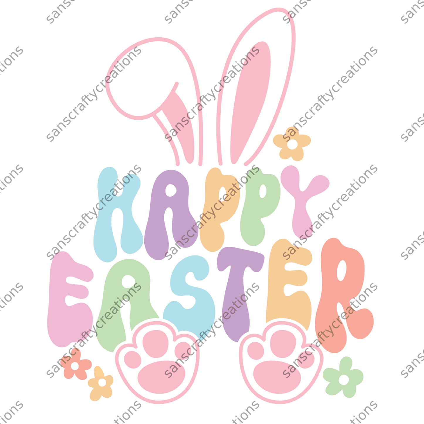 Happy Easter-Transfer -  by SansCraftyCreations.com - 