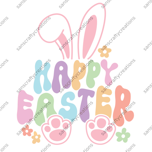 Happy Easter-Transfer -  by SansCraftyCreations.com - 