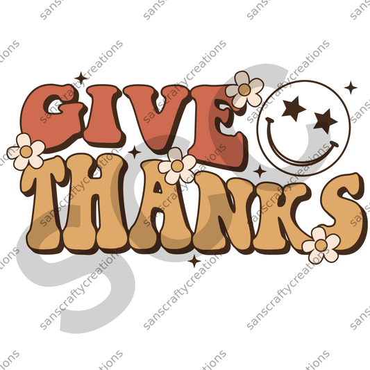 Give Thanks - by SansCraftyCreations.com -