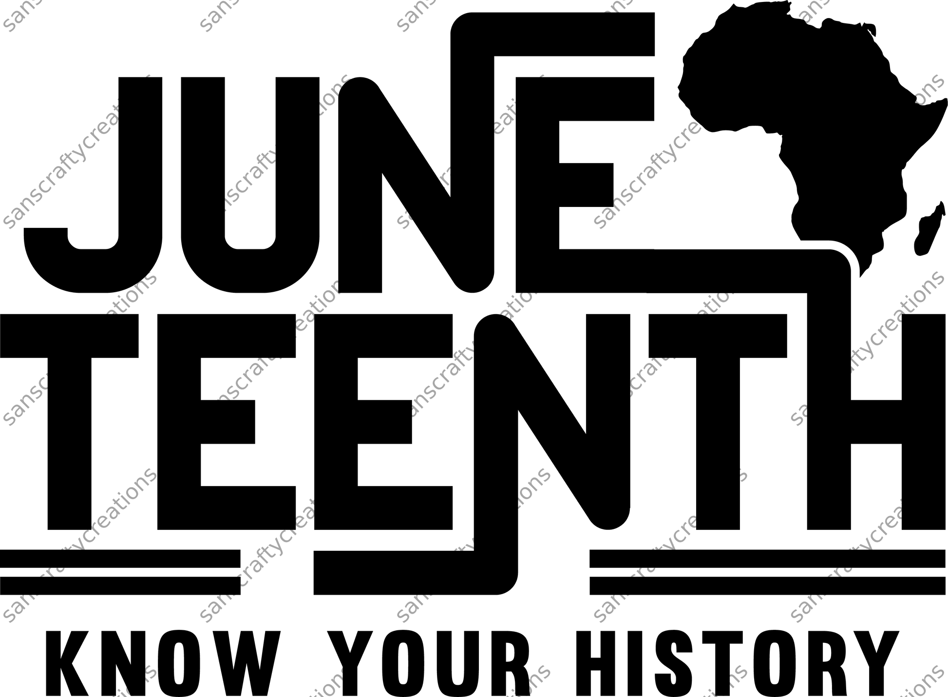 Juneteenth know your history-Transfer -  by SansCraftyCreations.com - 