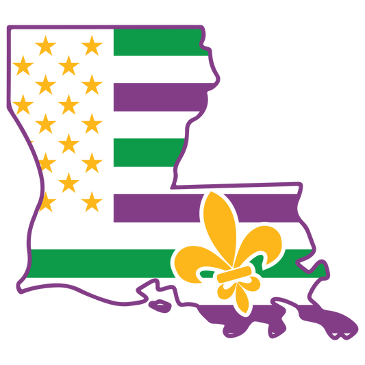 Mardi Gras State-Printed Heat Transfer Vinyl