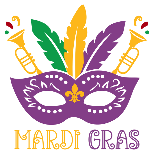 Mardi Gras-Printed Heat Transfer Vinyl