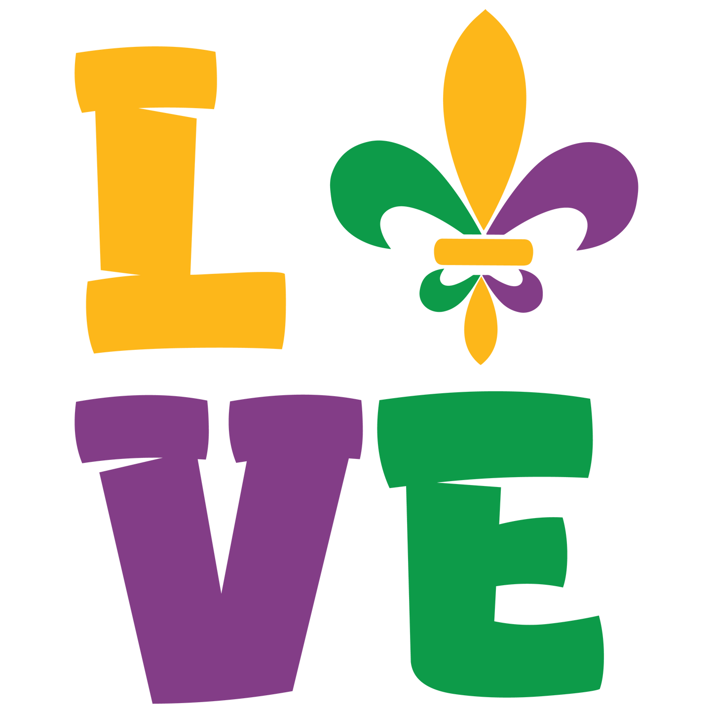 Love Mardi Gras-Printed Heat Transfer Vinyl