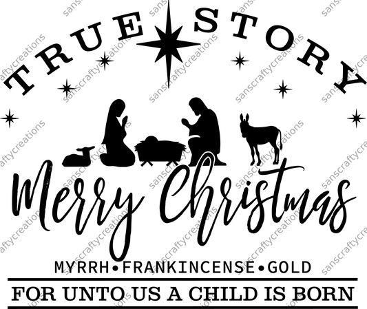 True Story-Transfer - by SansCraftyCreations.com -