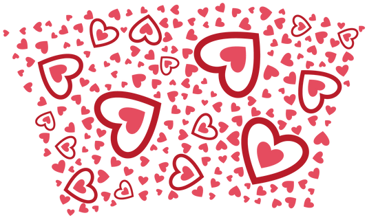 Hearts-24oz Cold Cup Wrap