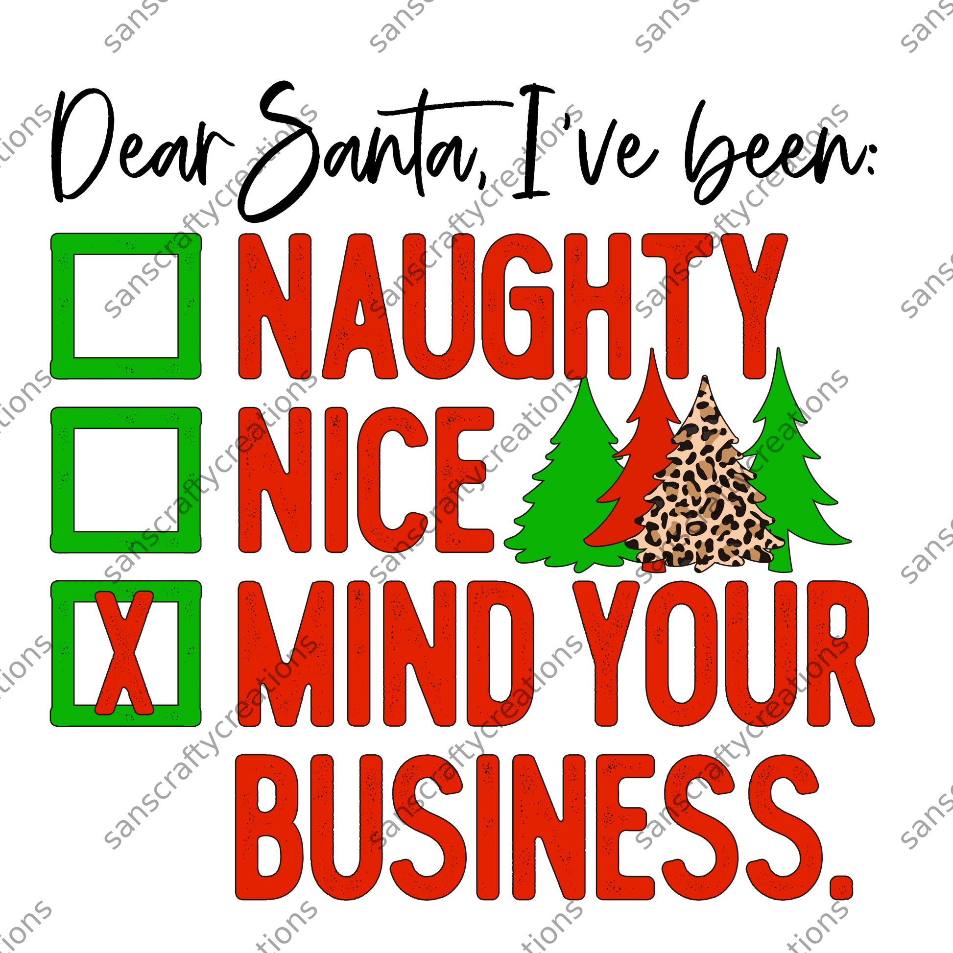 Dear Santa. Ive Been-Transfer -  by SansCraftyCreations.com - 