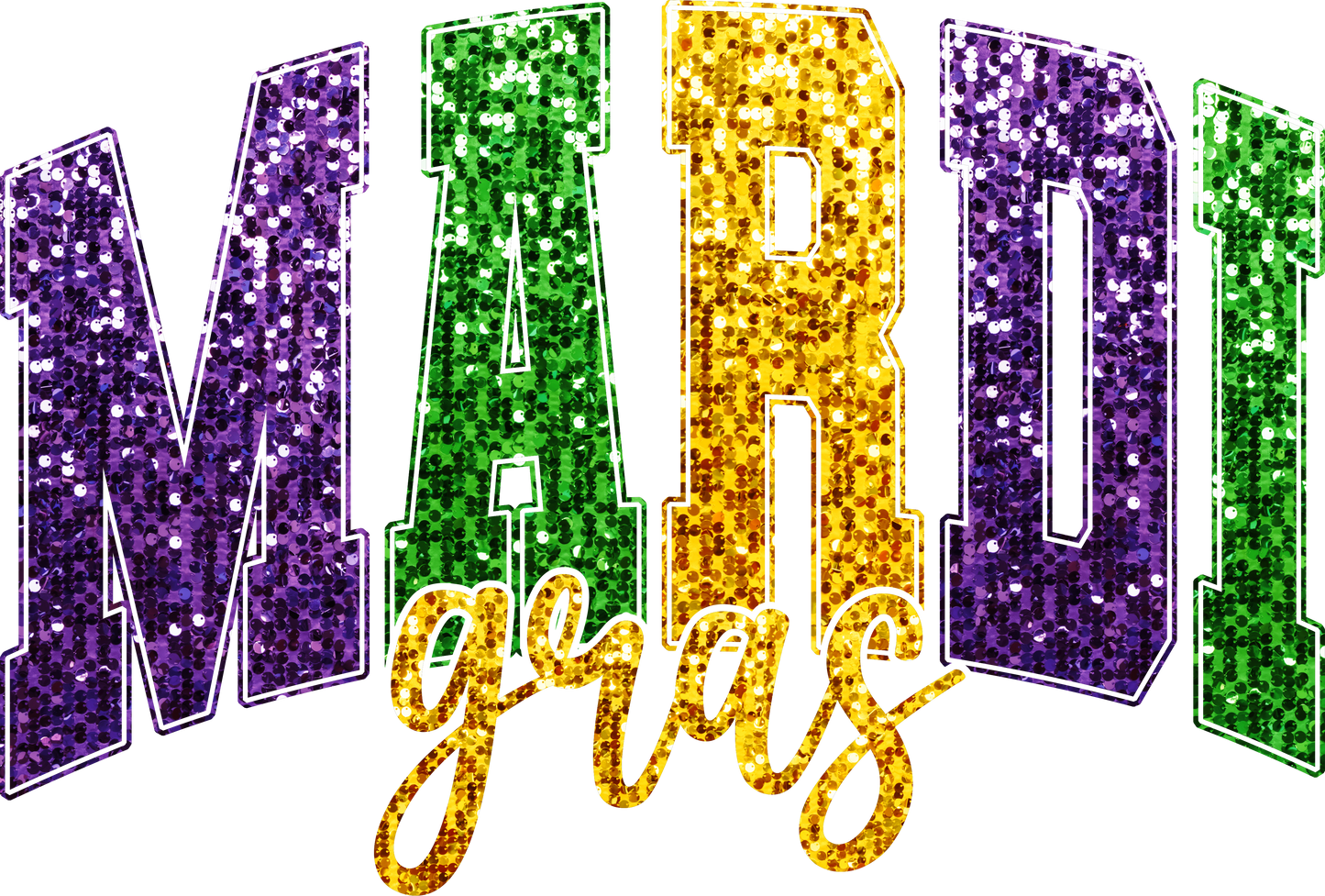 Mardi Gras-Printed Heat Transfer Vinyl