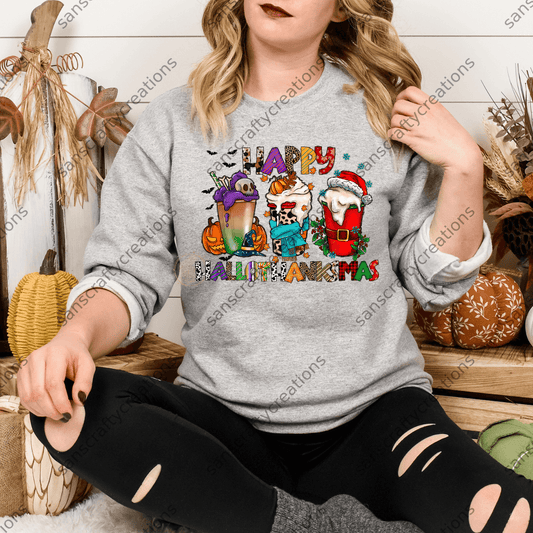 Happy Hallothanksmas-Transfer - by SansCraftyCreations.com -