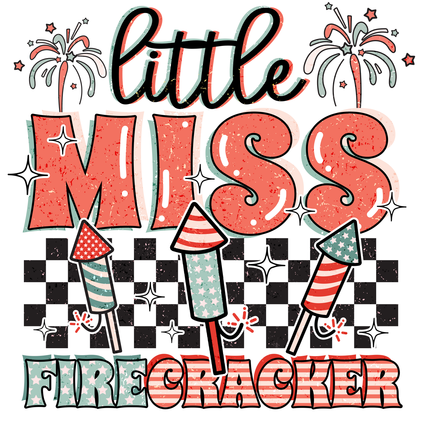 Little Miss Fire Cracker-Transfer