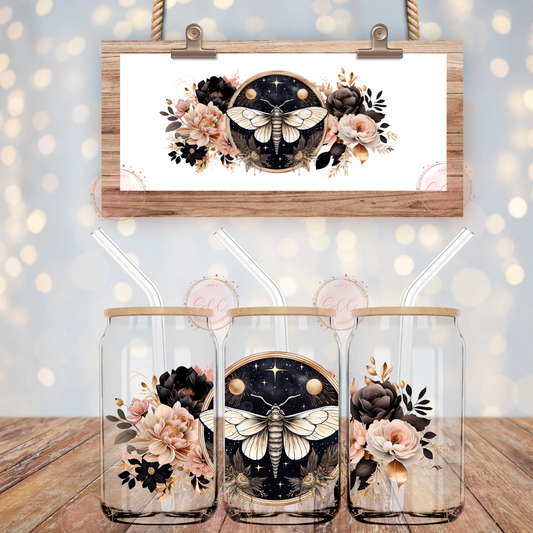 Moth flowers-Libbey Glass Wrap