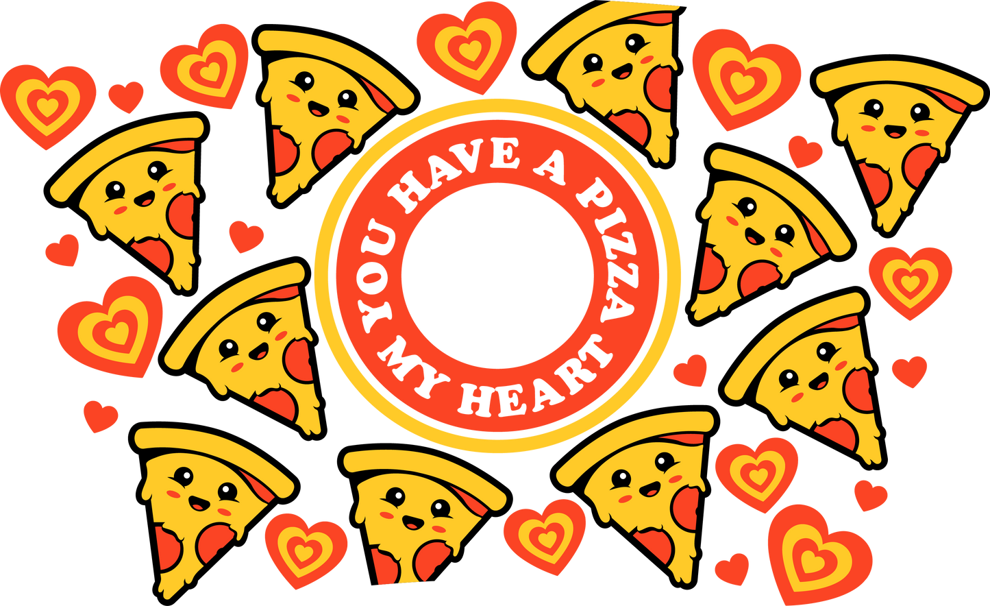 You have a Pizza my heart-24oz Cold Cup Wrap