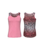 Cheetah Pink Shaded Polyester Tank Top