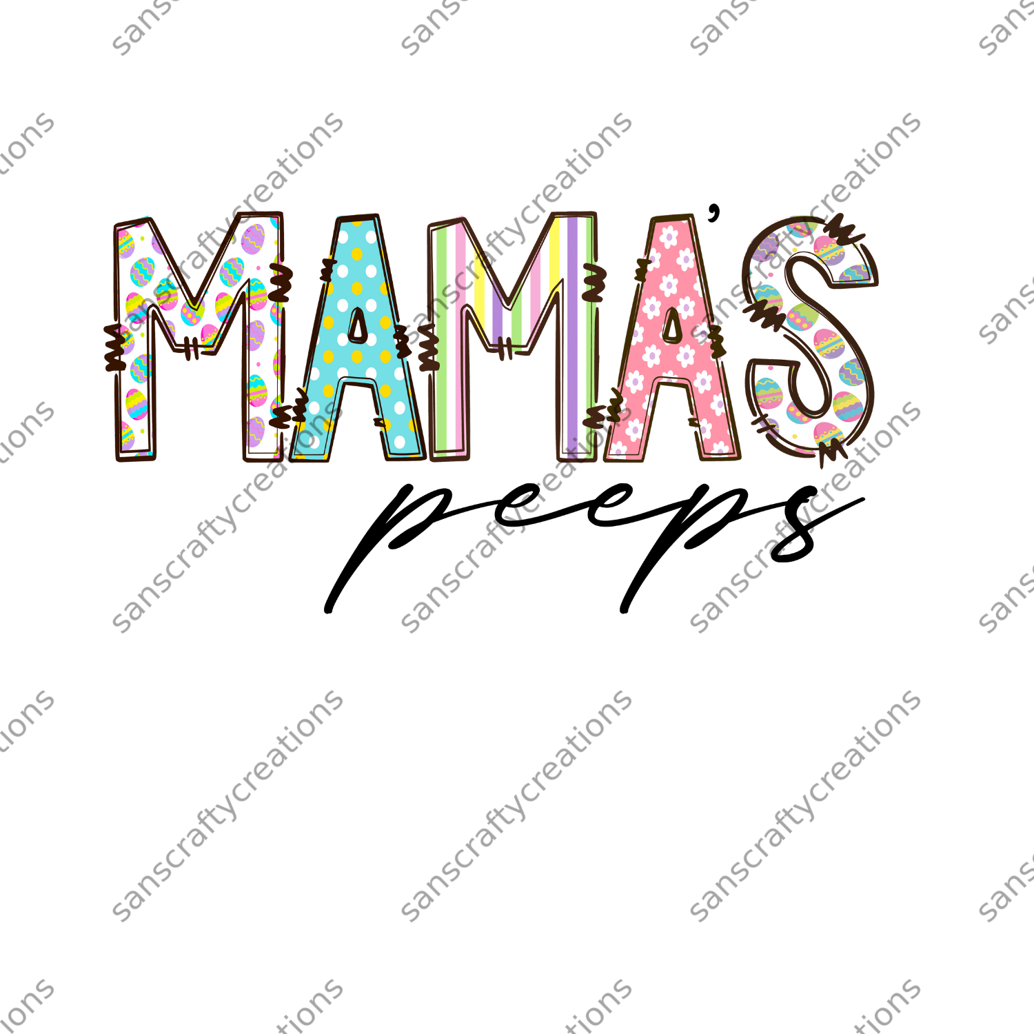 Mama's Peeps-Transfer -  by SansCraftyCreations.com - 