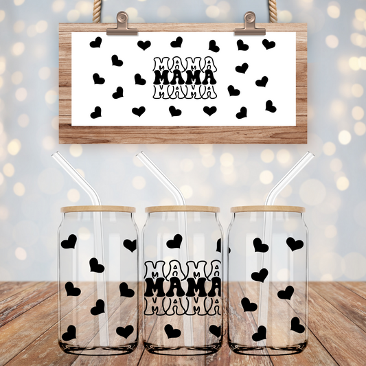 Mama hearts-16oz Libbey Glass Wrap