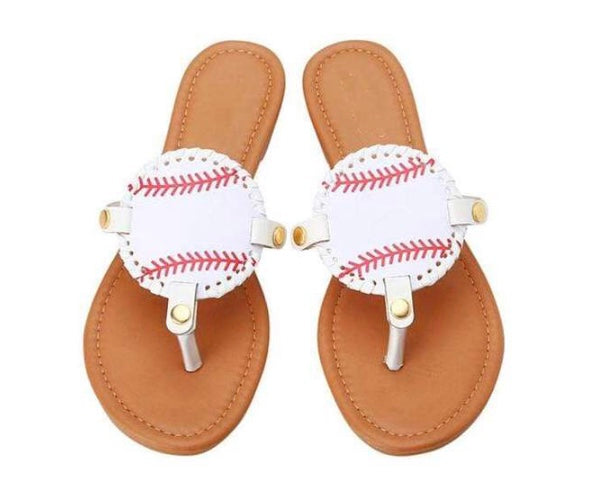 Women's Baseball Flip Flops Sandals