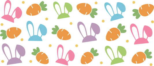 Easter Ears and Carrots-16oz Libbey Glass Wrap