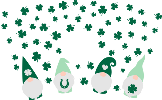 Gnomes with Clover-24oz Cold Cup Wrap