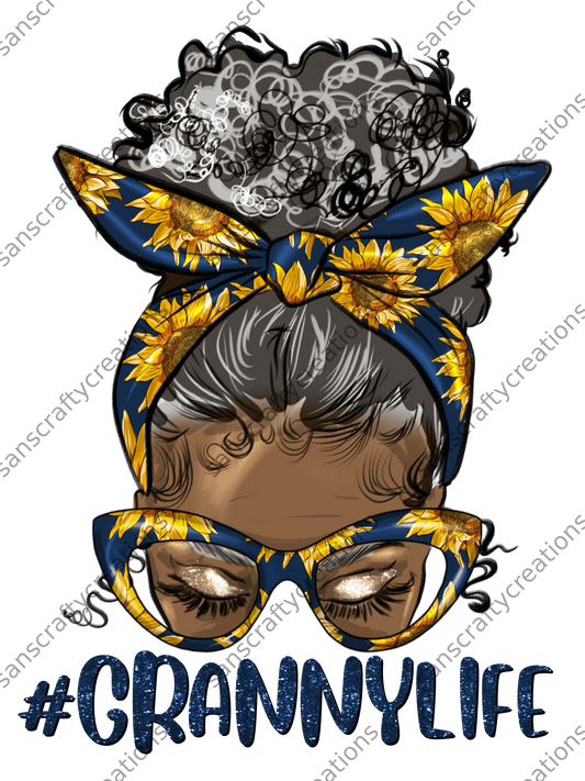 Granny Life-Printed Heat Transfer Vinyl -  by SansCraftyCreations.com - 