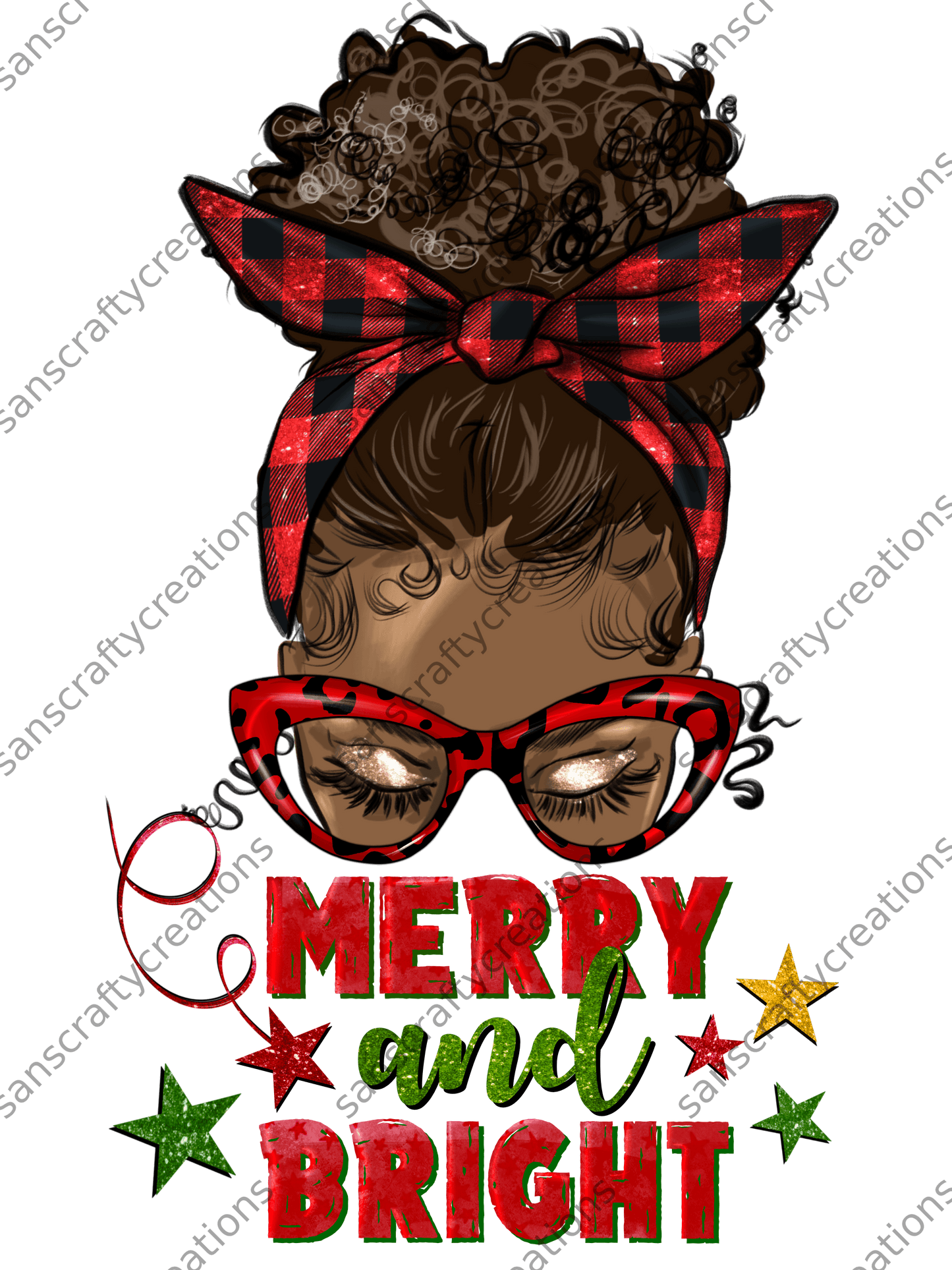 Merry and Bright-Printed Heat Transfer Vinyl -  by SansCraftyCreations.com - 