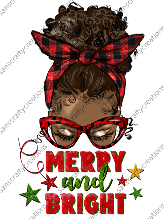 Merry and Bright-Printed Heat Transfer Vinyl - by SansCraftyCreations.com -