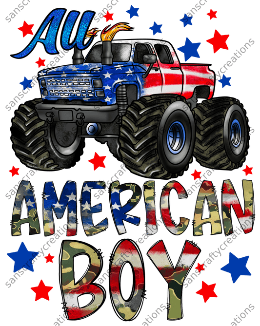 All American Boy-Transfer - by SansCraftyCreations.com -