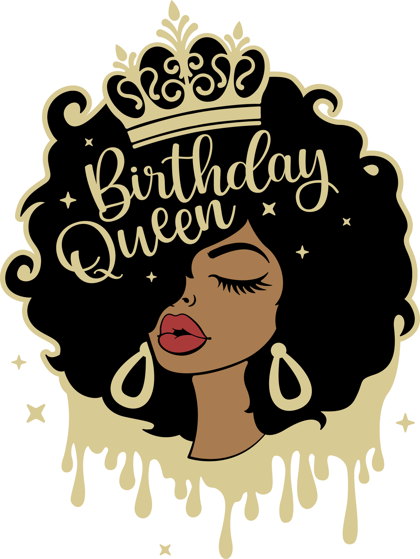 Birthday Queen- Printed Heat Transfer Vinyl