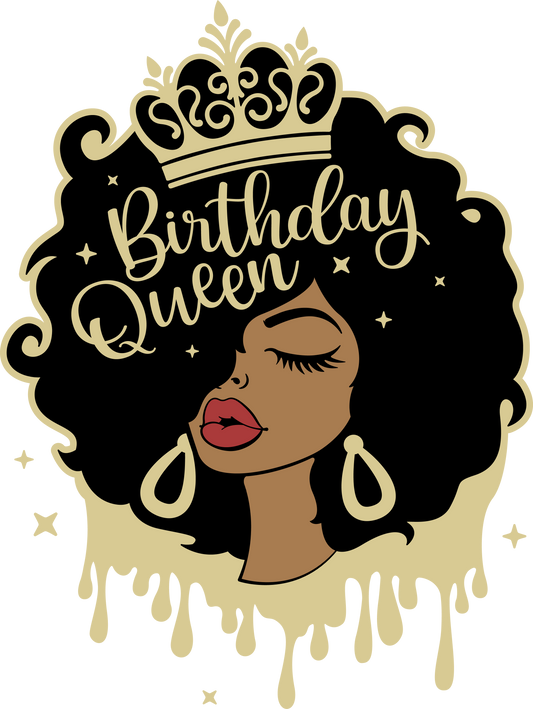 Birthday Queen- Printed Heat Transfer Vinyl