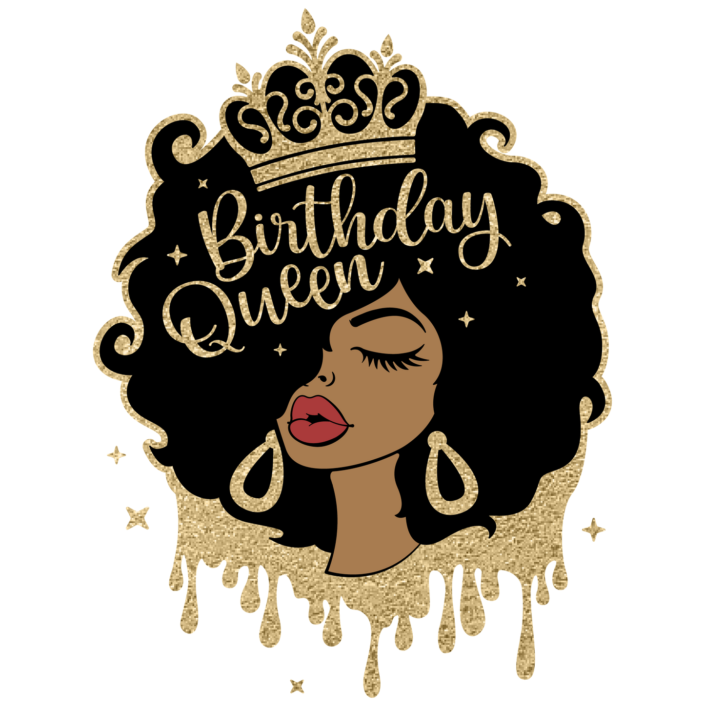 Birthday Queen- Printed Heat Transfer Vinyl – SansCraftyCreations.com