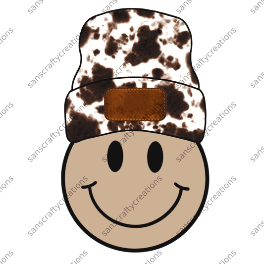 Retro Happy Face-Transfer - by SansCraftyCreations.com -