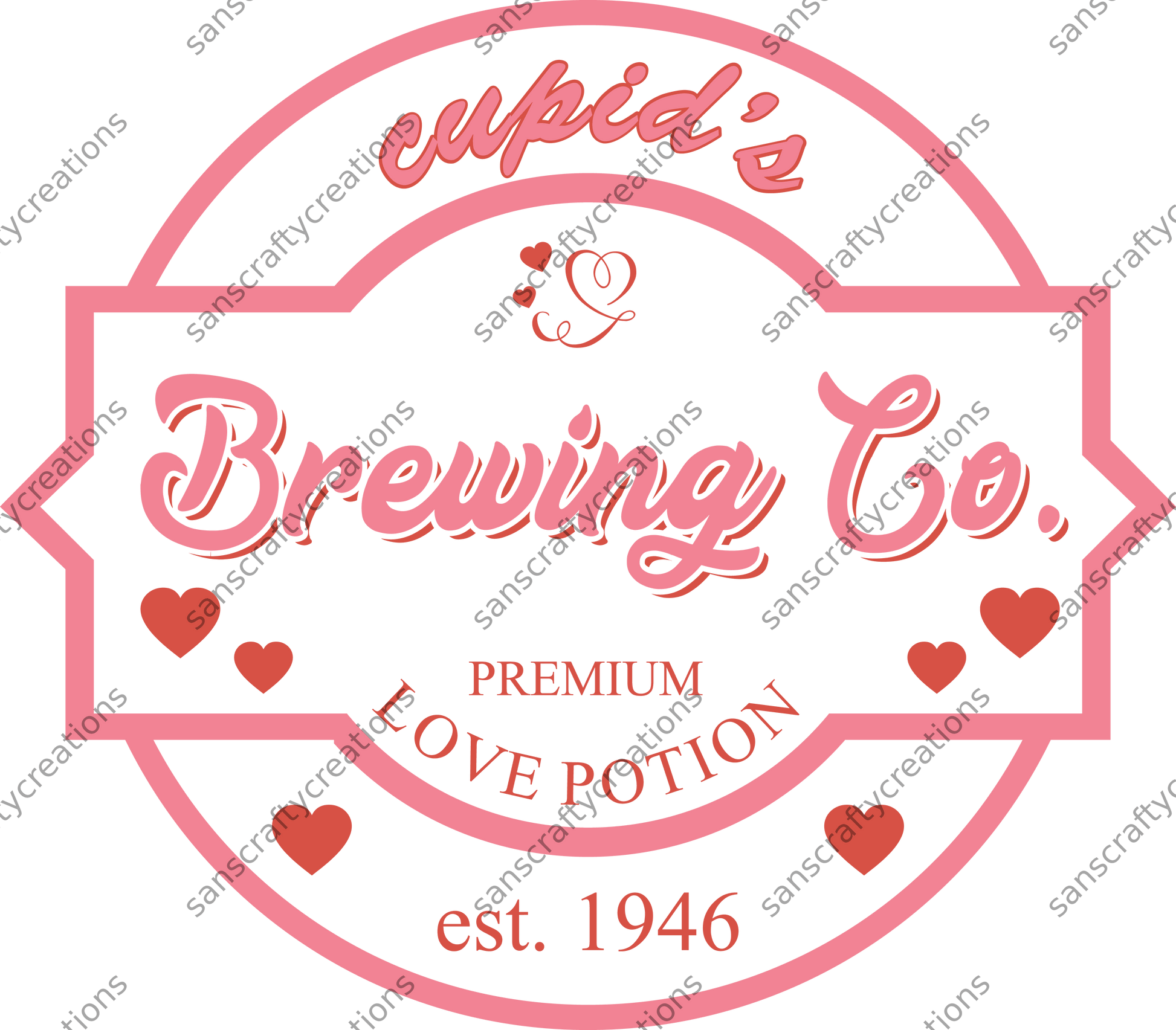 Cupids Brewing Co-Printed Heat Transfer Vinyl -  by SansCraftyCreations.com - 