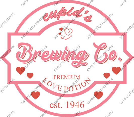 Cupids Brewing Co-Printed Heat Transfer Vinyl - by SansCraftyCreations.com -