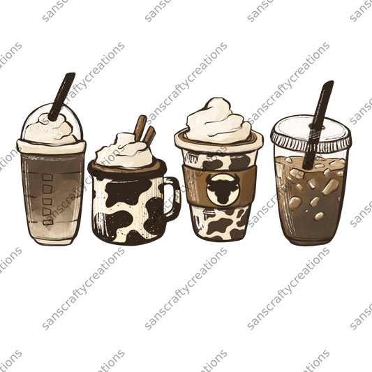 Cow coffee-Transfer - by SansCraftyCreations.com -