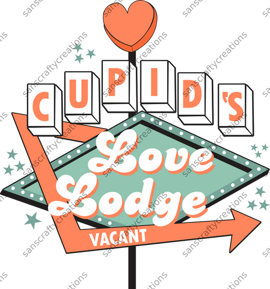 Cupids Love Lounge-Printed Heat Transfer Vinyl - by SansCraftyCreations.com -