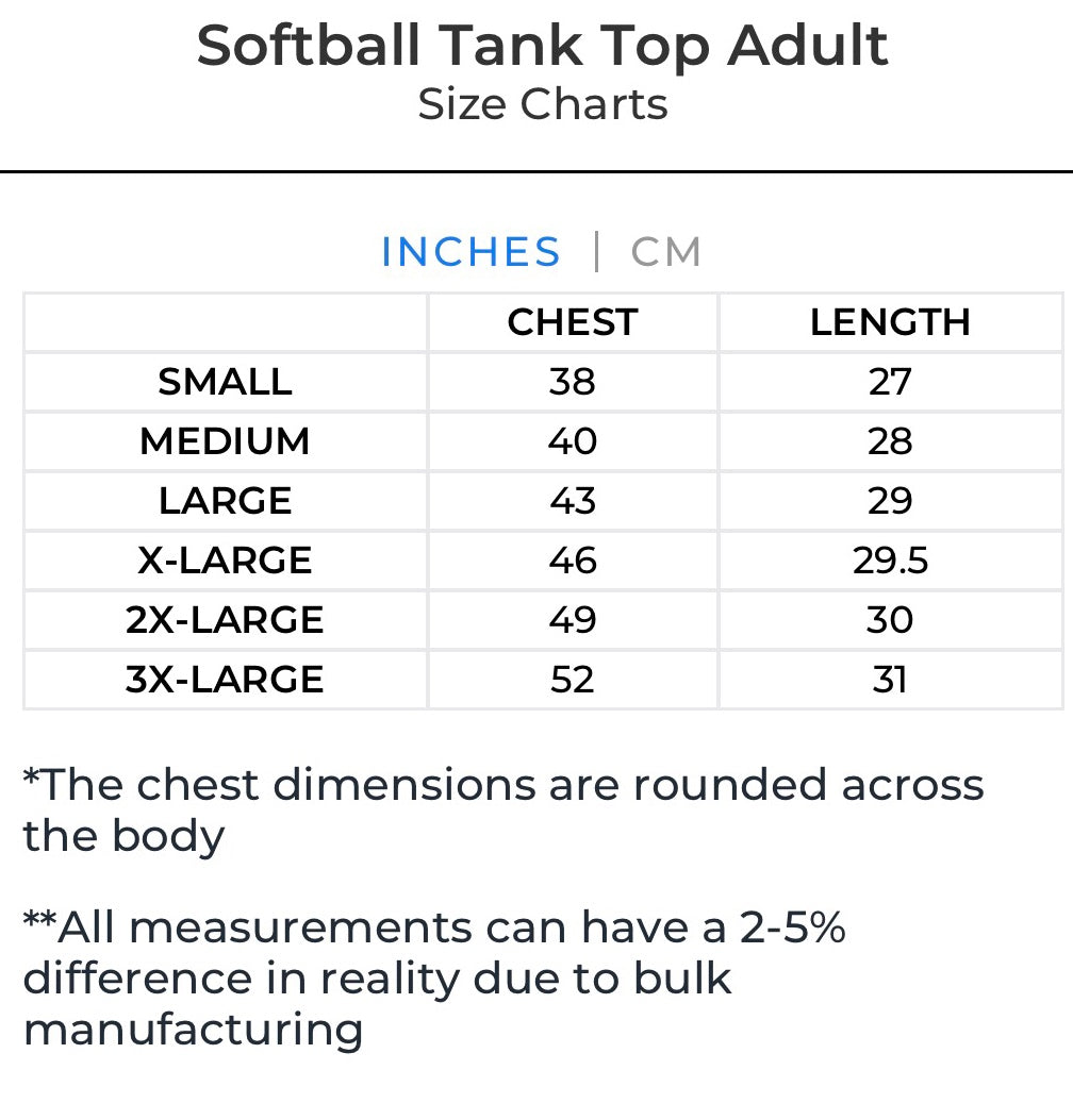 Softball Tank Top- White/Yellow