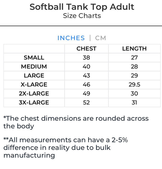 Softball Tank Top- White/Yellow