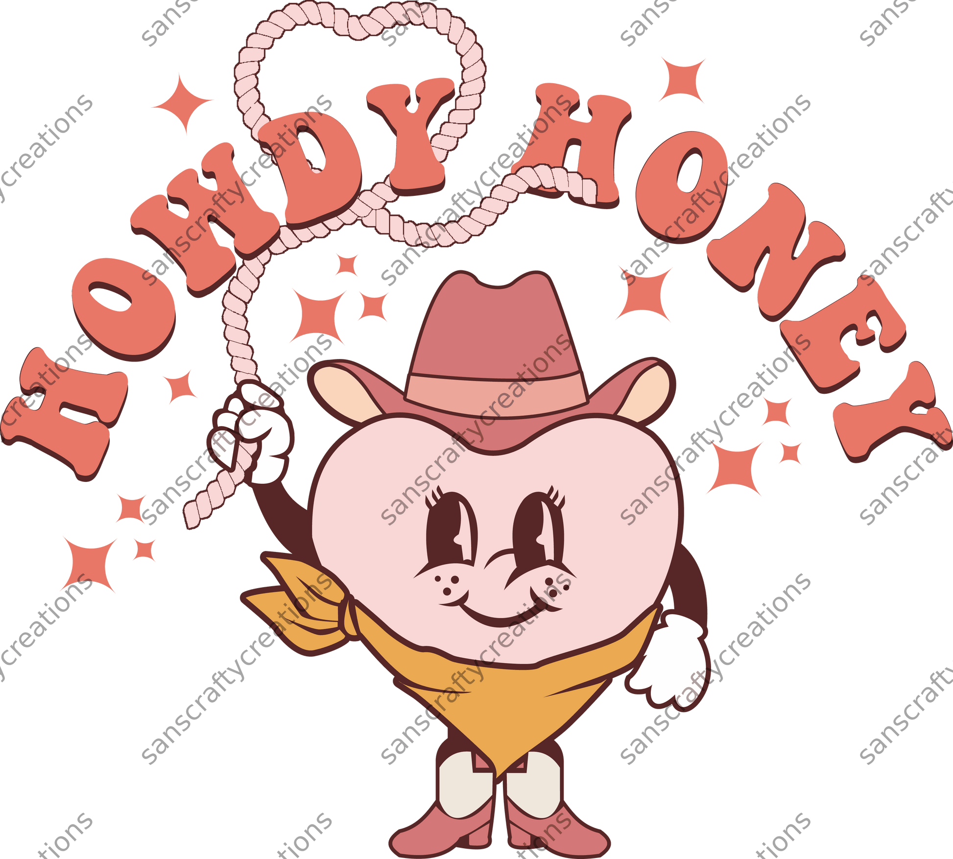 Howdy Honey-Printed Heat Transfer Vinyl -  by SansCraftyCreations.com - 