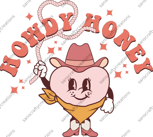 Howdy Honey-Printed Heat Transfer Vinyl - by SansCraftyCreations.com -