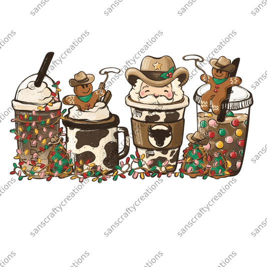 Howdy Gingerbread-Printed Heat Transfer Vinyl -  by SansCraftyCreations.com - 