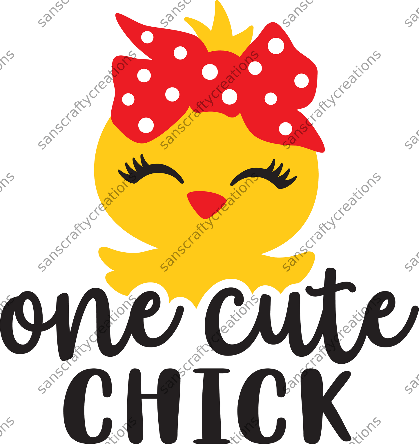 One Cute Chick-Transfer -  by SansCraftyCreations.com - 