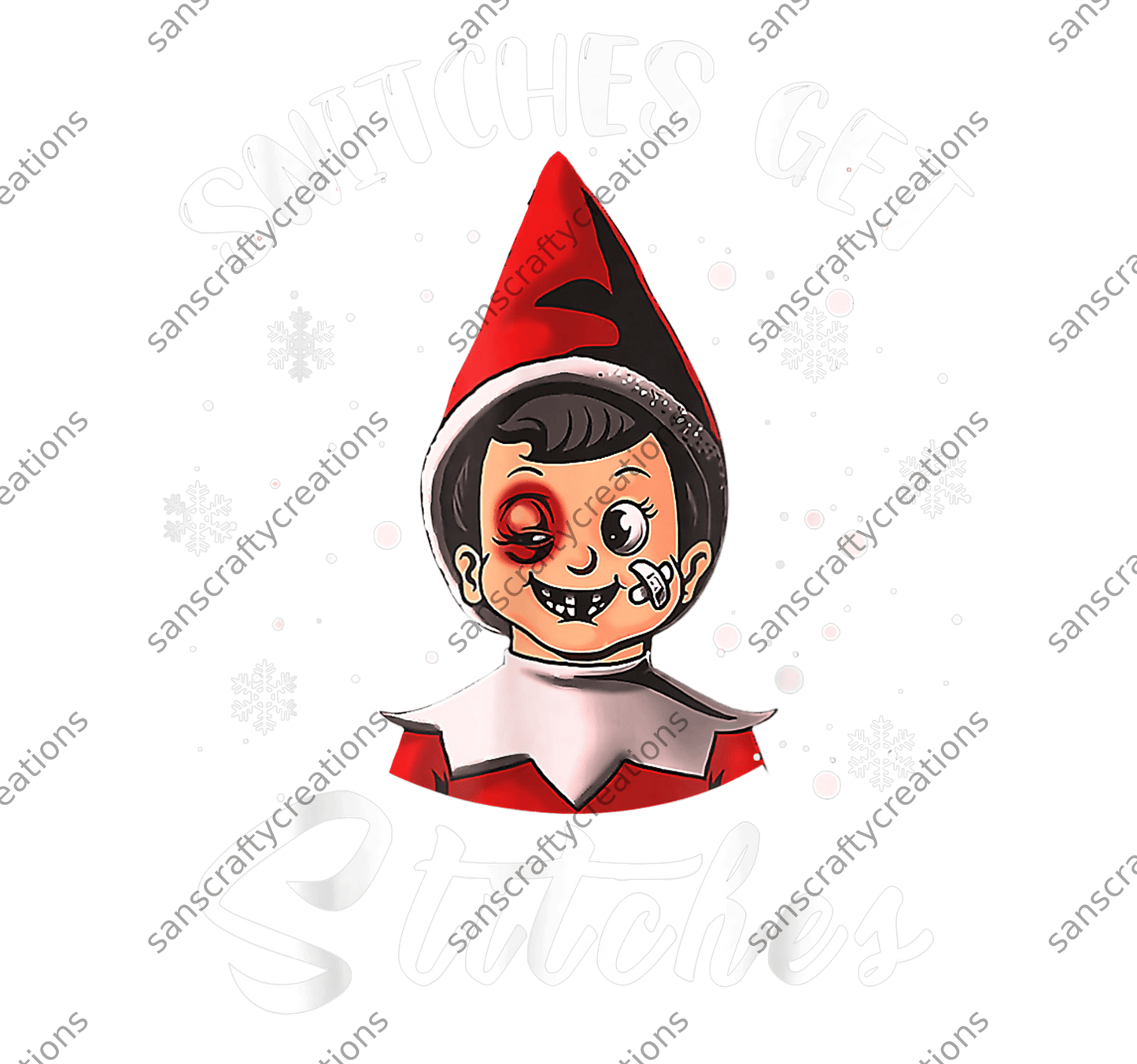 Snitches get Stitches-Printed Heat Transfer Vinyl -  by SansCraftyCreations.com - 