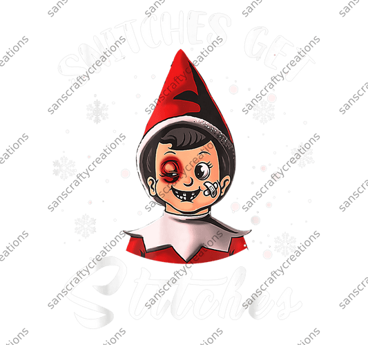 Snitches get Stitches-Printed Heat Transfer Vinyl -  by SansCraftyCreations.com - 