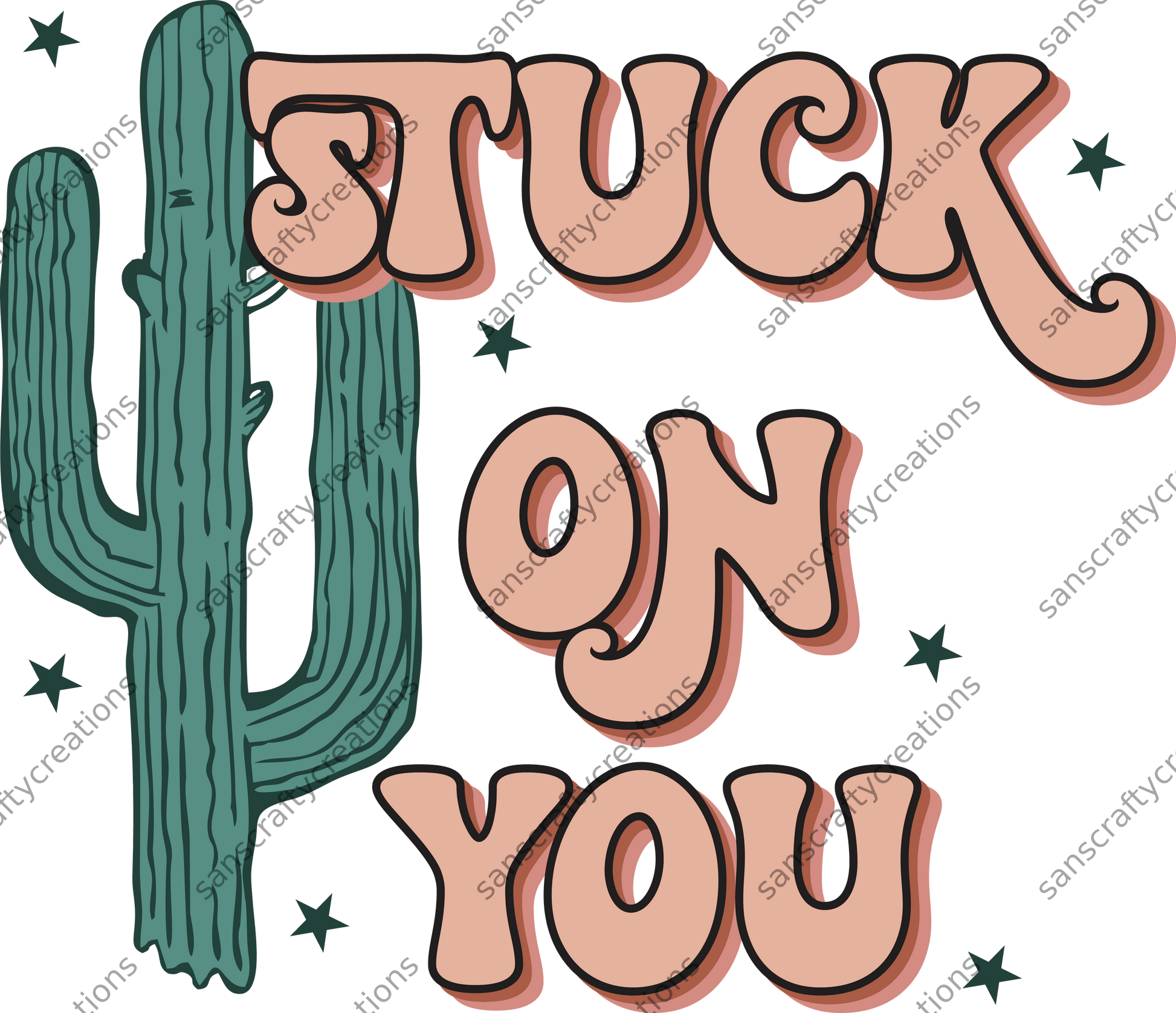 Stuck on You Transfer -  by SansCraftyCreations.com - 