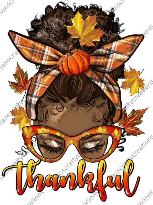 Thankful-Printed Heat Transfer Vinyl- Will ship out next day - by SansCraftyCreations.com -