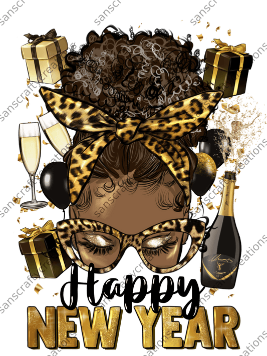 Happy New Year-Printed Heat Transfer Vinyl - by SansCraftyCreations.com -